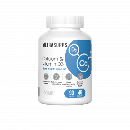 Кальций+Витамин Д3 UltraSupps, 90 таблеток
