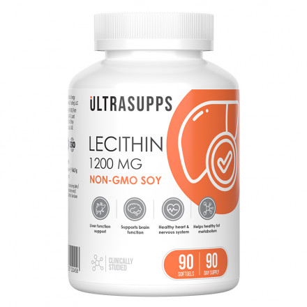 Лецитин 1200 mg ULTRASUPPS, 90 мягких капсул