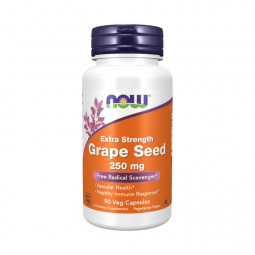 Экстракт виноградных косточек NOW Grape Seed, Extra Strength 250 мг, 90 вегетарианских капсул